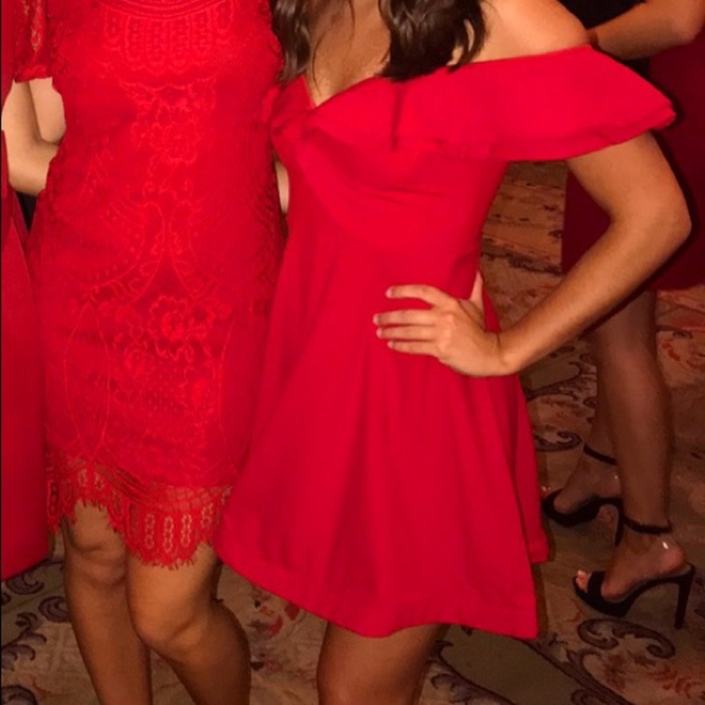 Red formal dress